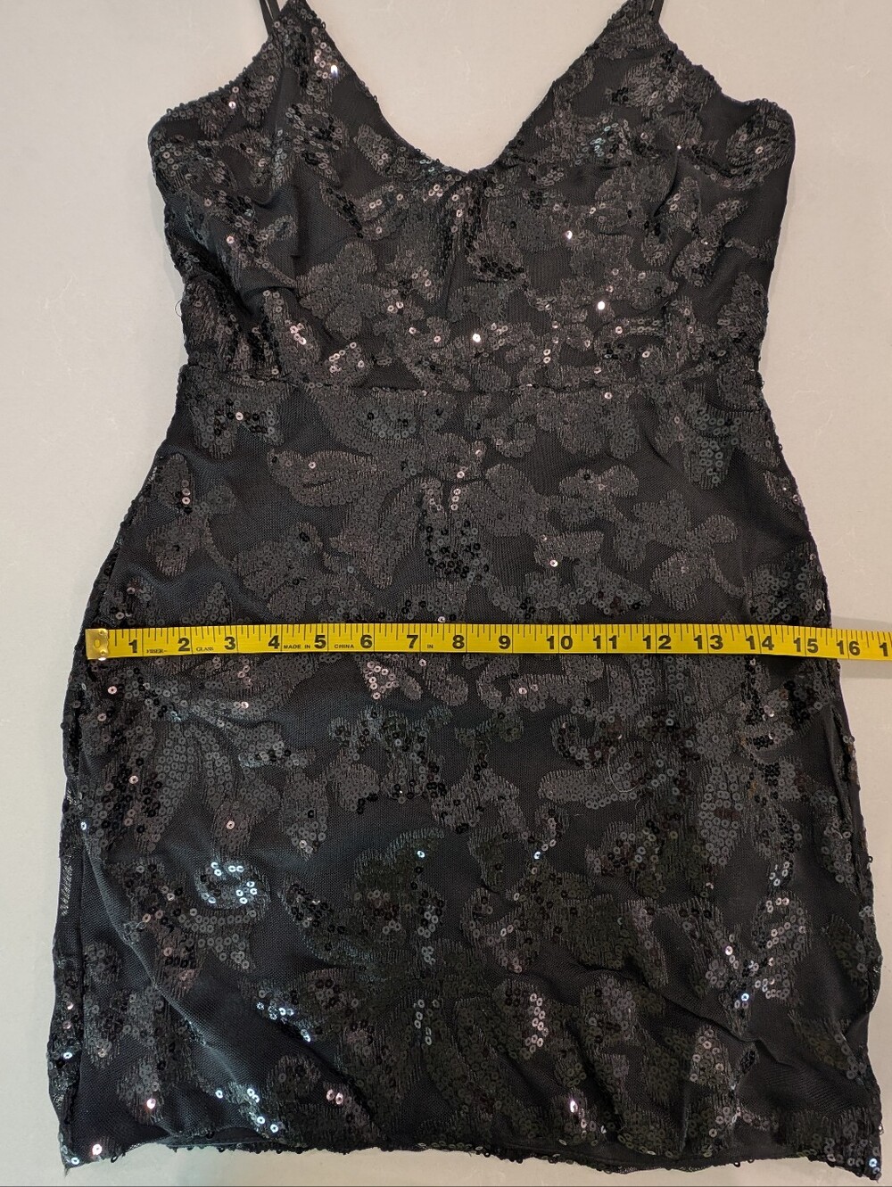 Winsor Black Sequin Mini Cocktail Dress - Picture 11 of 14